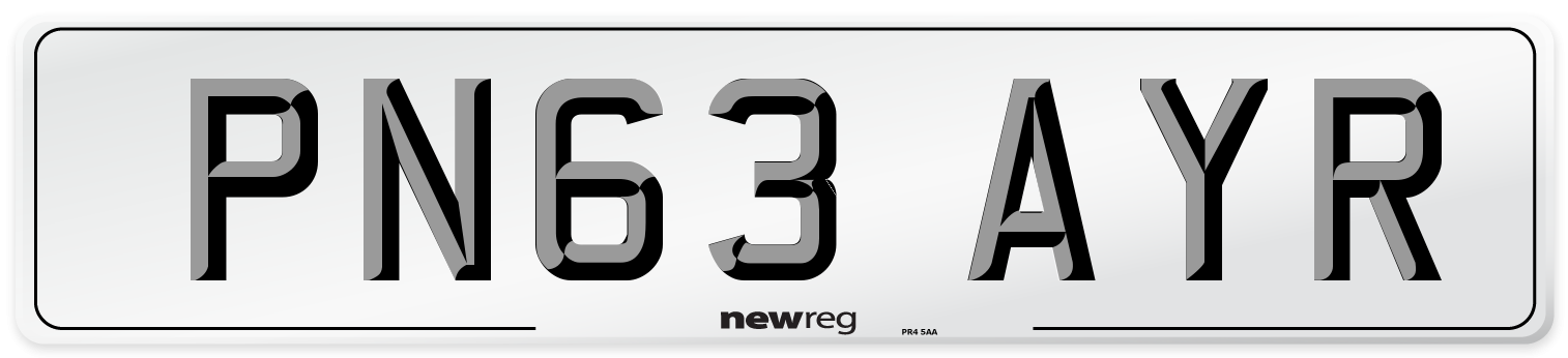 PN63 AYR Number Plate from New Reg